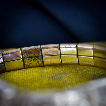 Vintage Rolled Gold Snake Serpent Wrap Around Bangle Bracelet