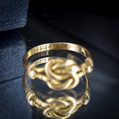 Antique Victorian Lovers Knot 18ct Yellow Gold Ring | Dated 1900