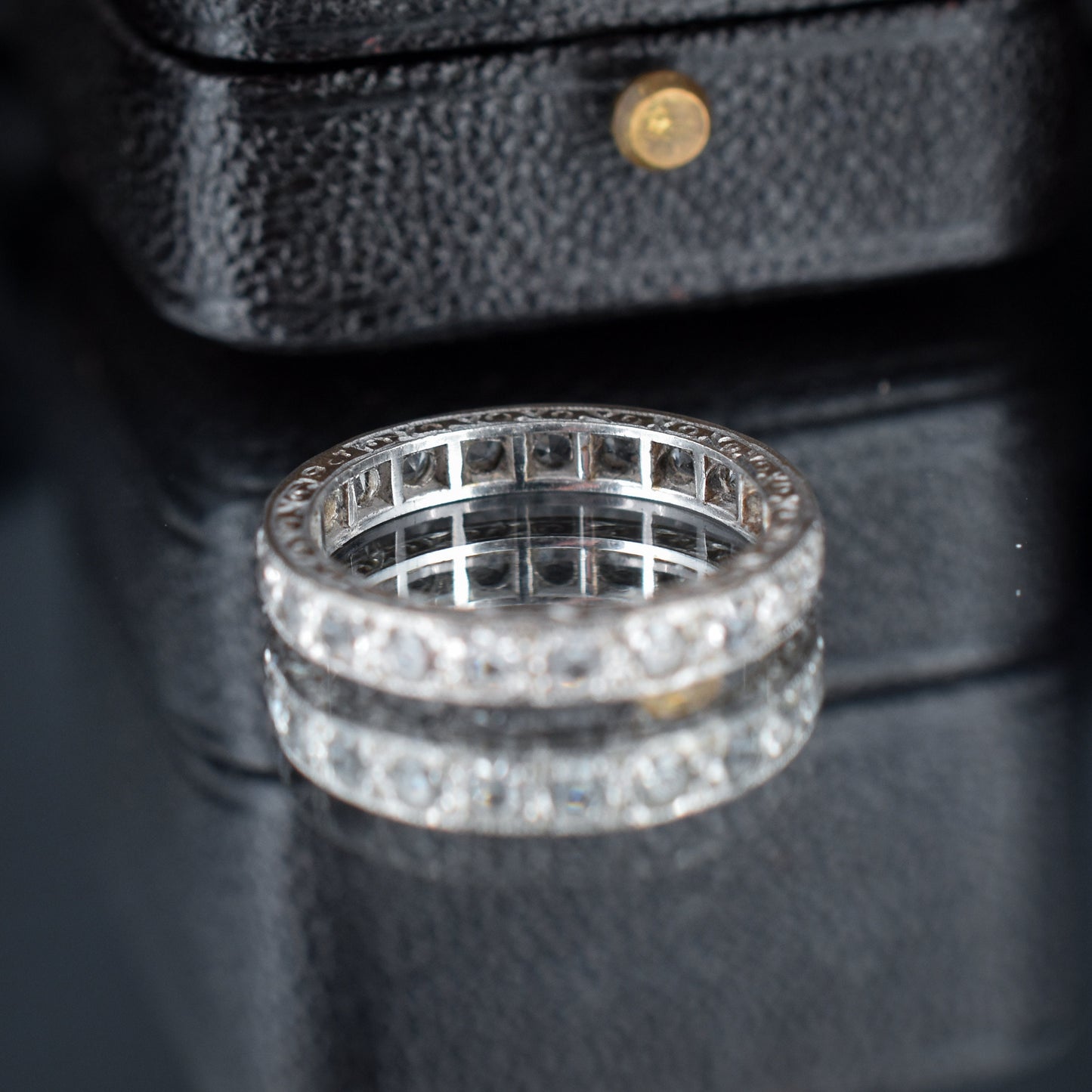 Art Deco Spinel 9ct White Gold Full Eternity Band Ring | Vintage