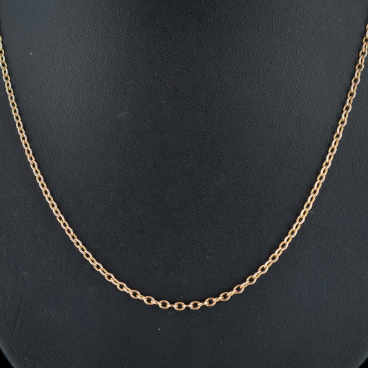 Vintage Belcher Link 9ct Gold 20.5″ Long Chain Necklace