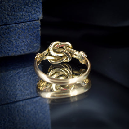 Antique Victorian Lovers Knot 18ct Yellow Gold Ring | Dated 1900