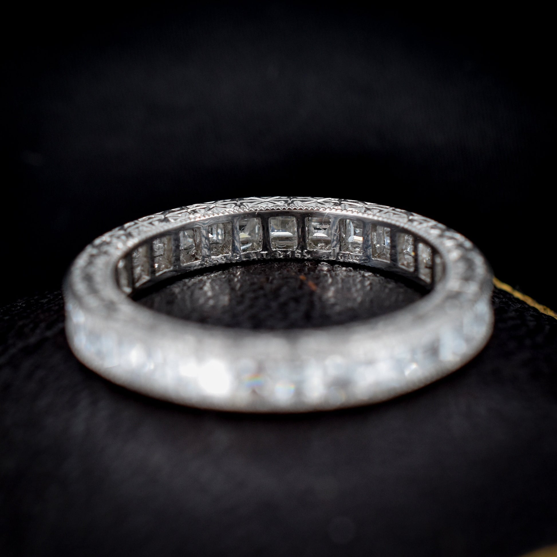 Art Deco Style 1.65ct Diamond Platinum Full Eternity Wedding Band Ring