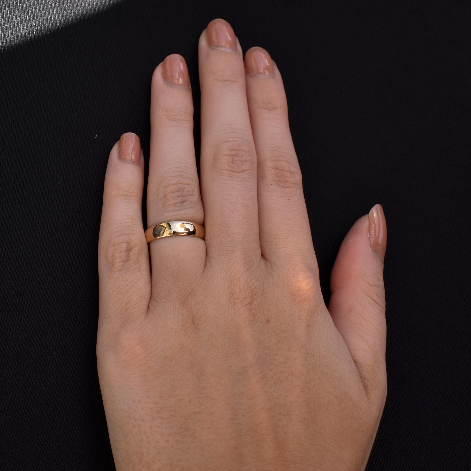 Art Deco '1926' 22ct Gold Plain Stacking Wedding Band Ring