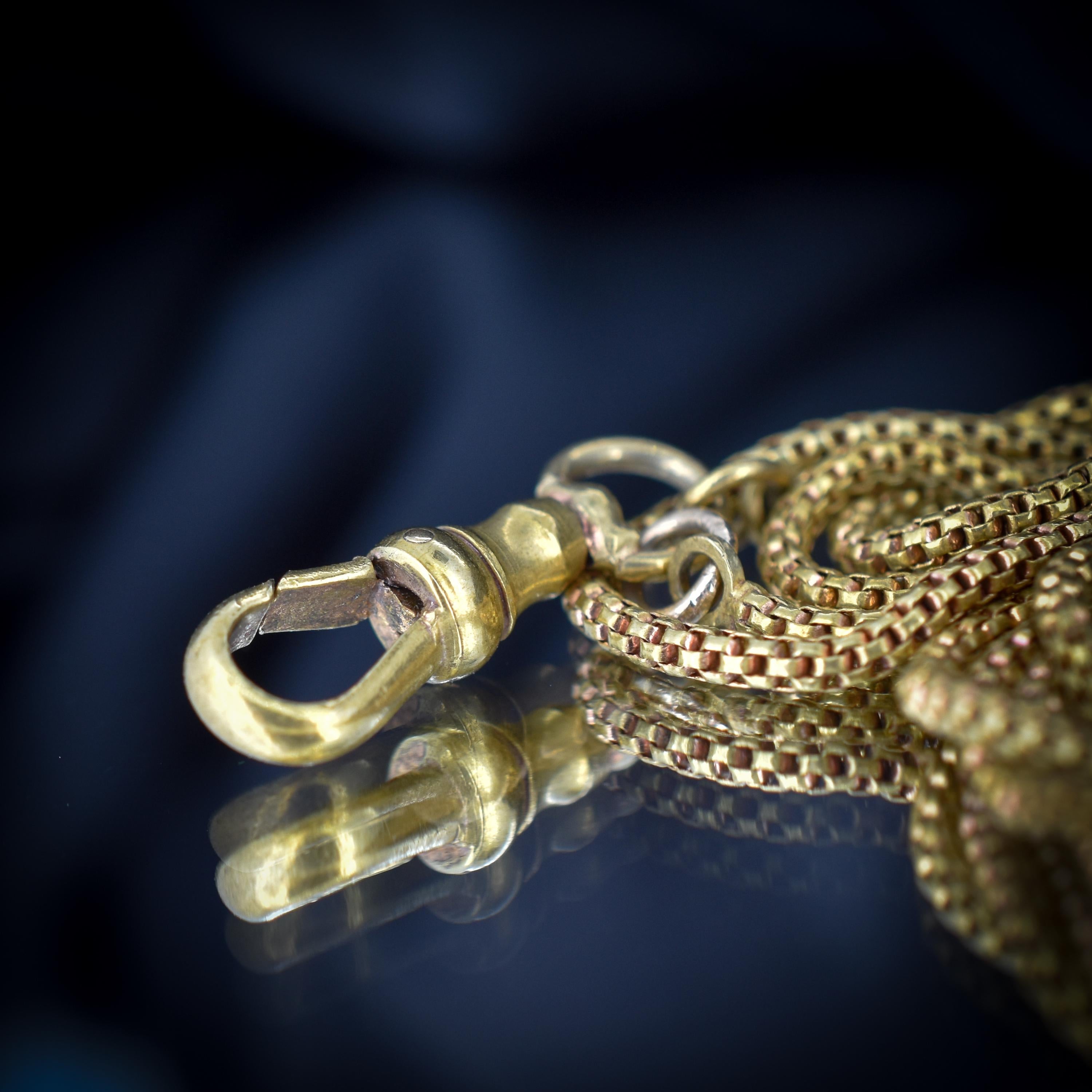 Antique gold muff chains shop