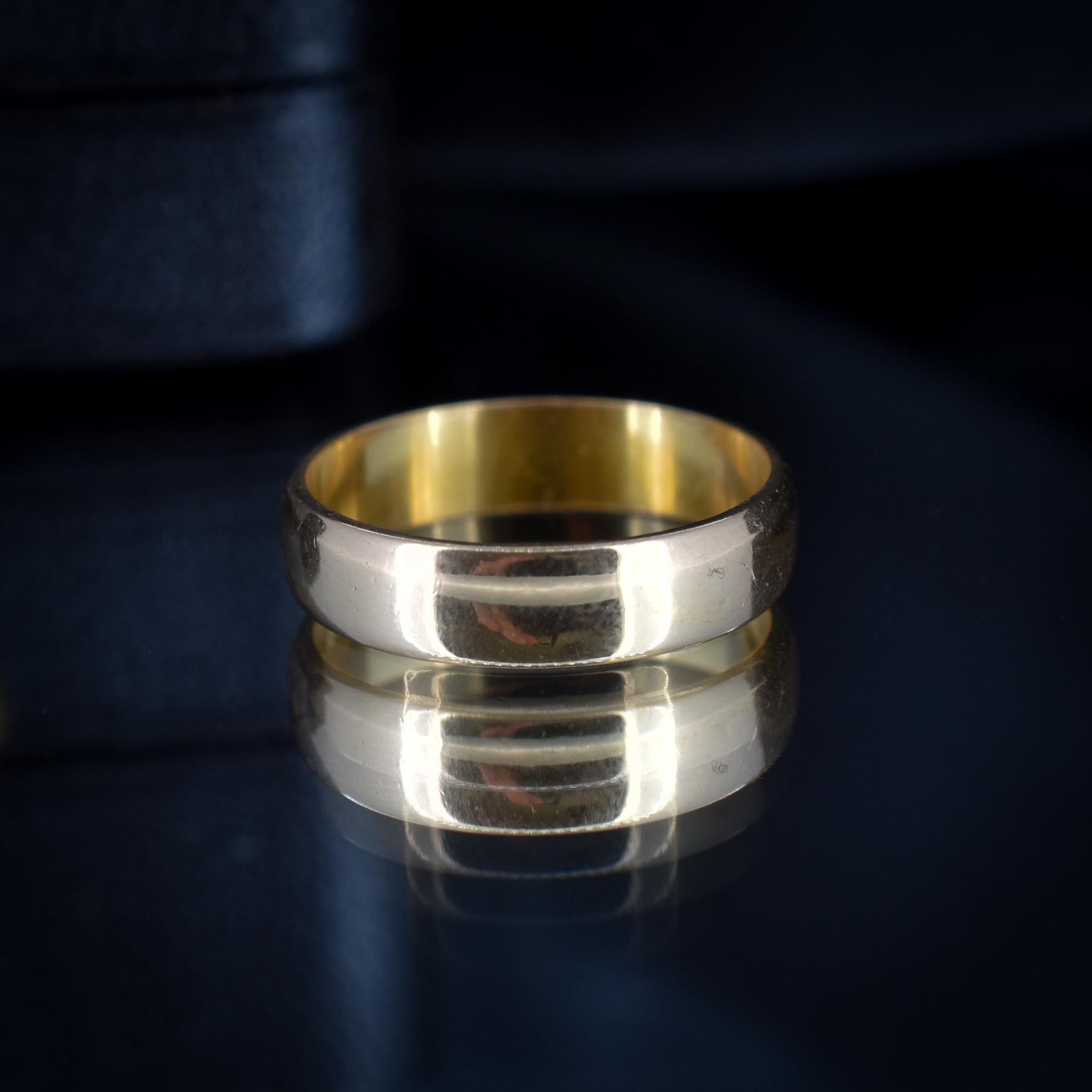 Art Deco '1926' 22ct Gold Plain Stacking Wedding Band Ring