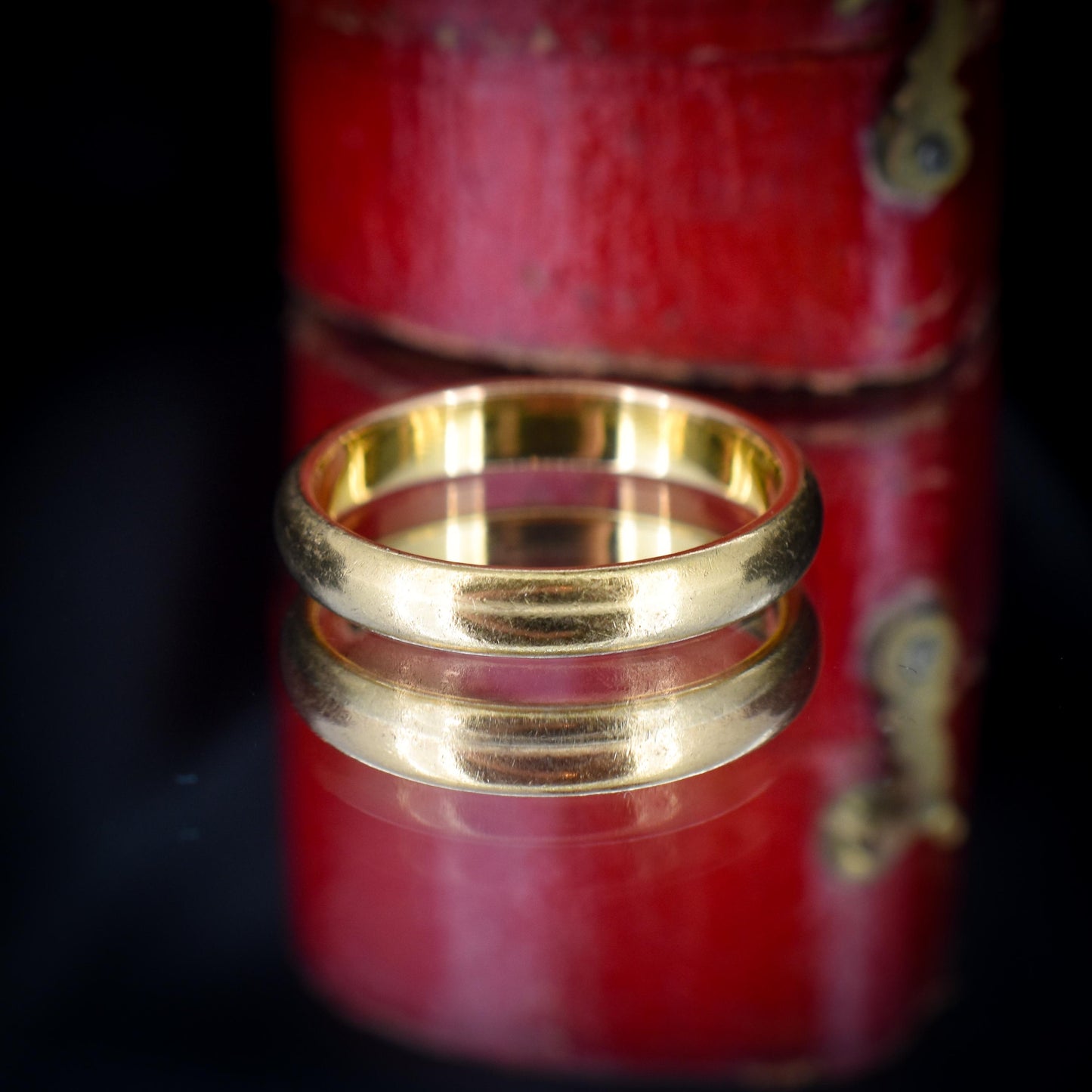 Art Deco '1933' 22ct Yellow Gold Plain Stacking Wedding Band Ring - Vintage