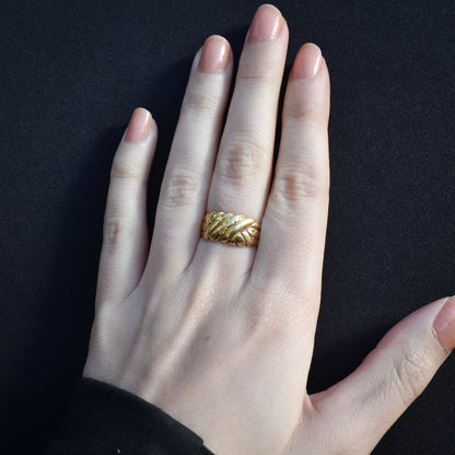 Antique Victorian 18ct Yellow Gold Keeper Ring | Chester 1900