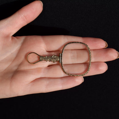 Antique Quizzing Magnifying Glass Rolled Gold Pendant | Georgian