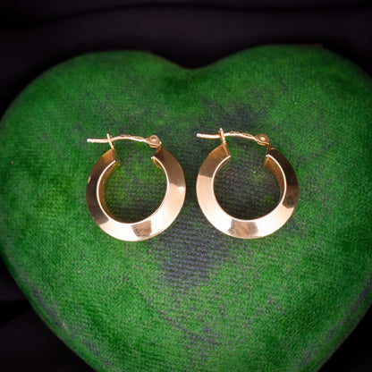 Vintage 9ct Yellow Gold Hoop 'Hoops' Earrings