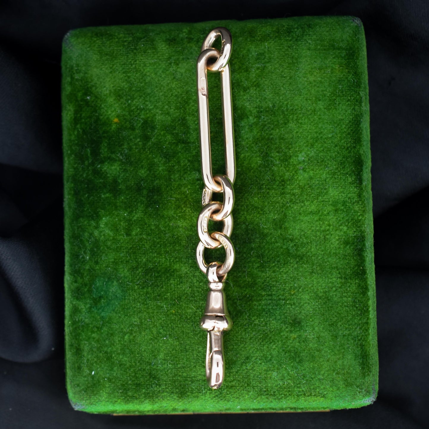 Antique 9ct Gold Dog Clip Trombone Chain Extender 2.5"