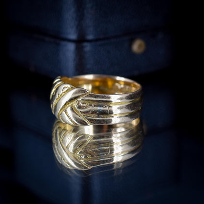 Antique Victorian 18ct Yellow Gold Keeper Ring | Chester 1900