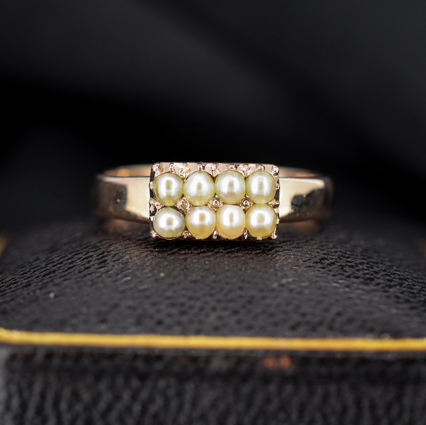 Antique Victorian Pearl Gold Band Ring