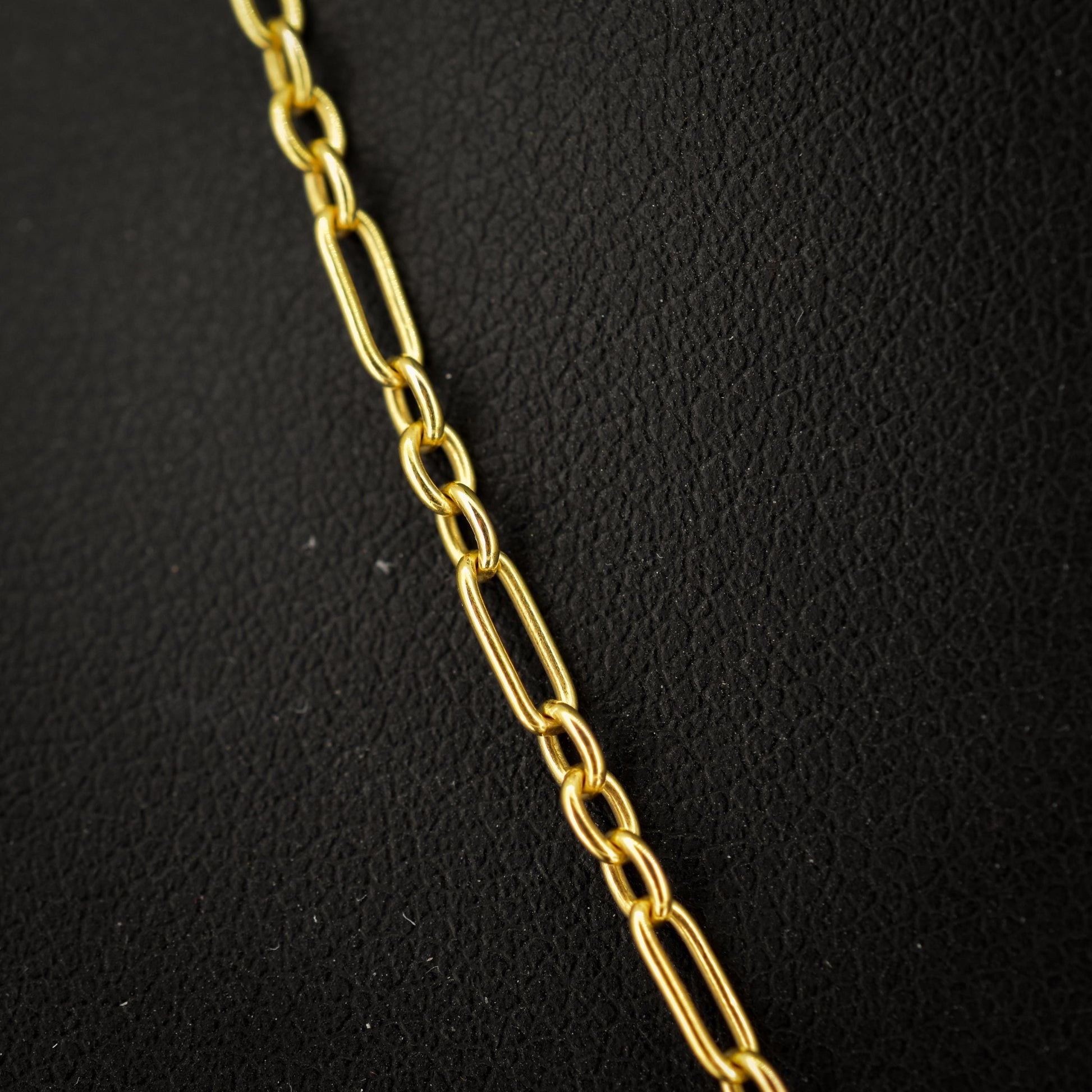 Antique Victorian 15ct Gold Short Chain Necklace with Barrel Clasp | 16.5"