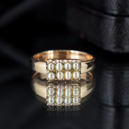 Antique Victorian Pearl Gold Band Ring