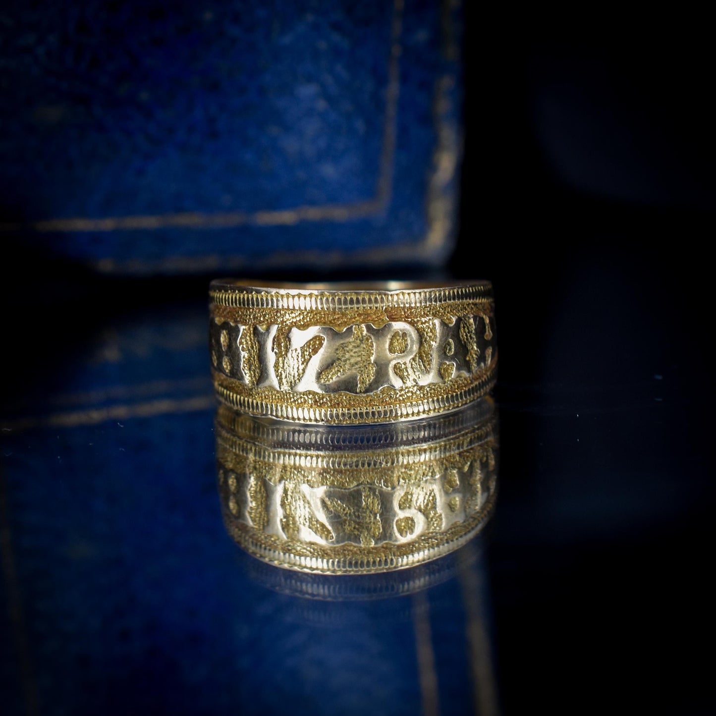 Antique Victorian Mizpah 18ct Yellow Gold Band Ring