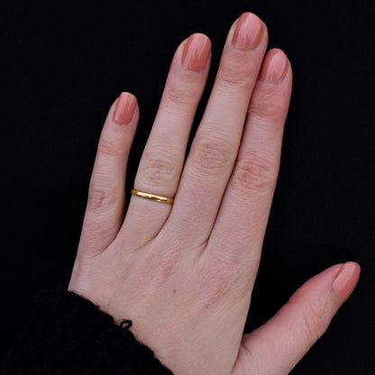 Vintage '1939' 22ct Yellow Gold Plain Stacking Wedding Band Ring