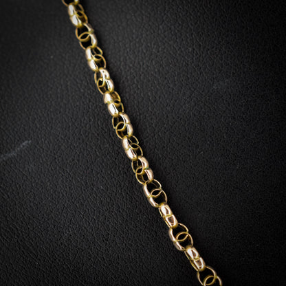 Antique 9ct Gold Fancy Chain Necklace with Barrel Clasp | 18"