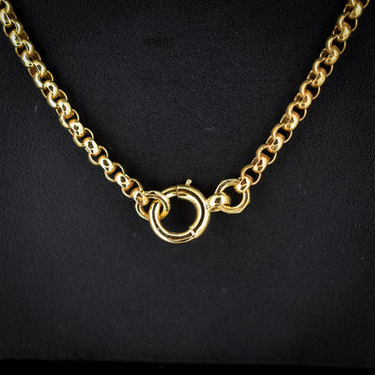 Antique Belcher Link 9ct Yellow Gold Chain Necklace | 18.5"