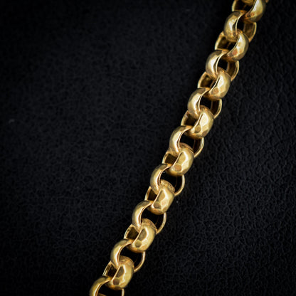 Antique Belcher Link 9ct Yellow Gold Chain Necklace | 18.5"