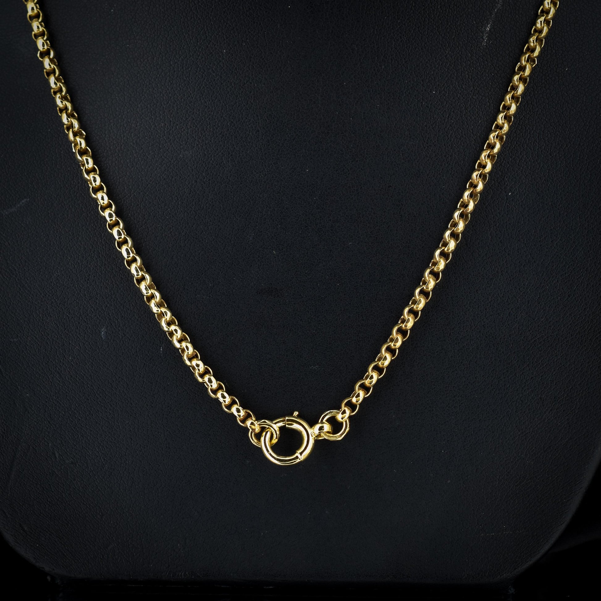 Antique Belcher Link 9ct Yellow Gold Chain Necklace | 18.5"