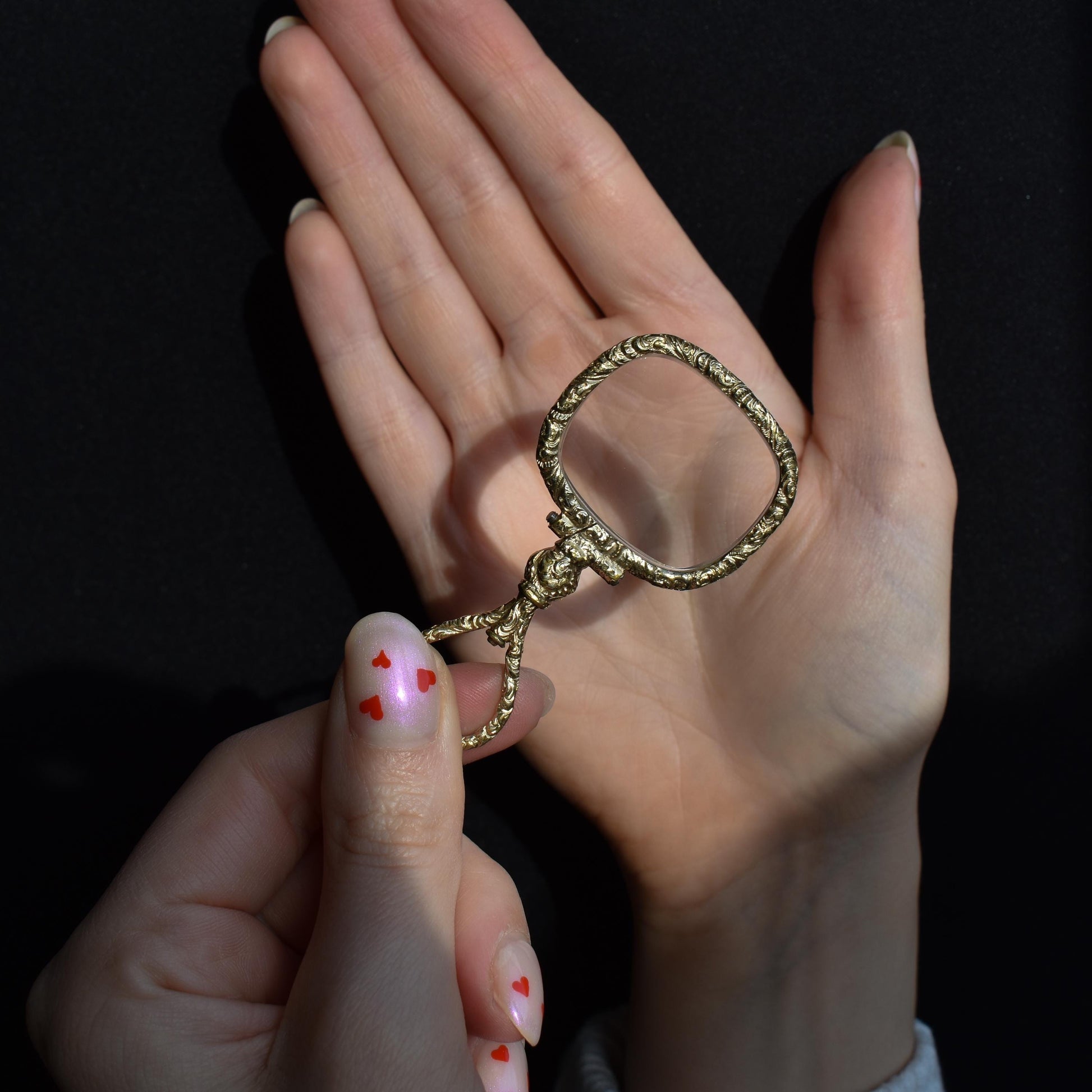 Antique Quizzing Magnifying Glass Rolled Gold Pendant | Georgian