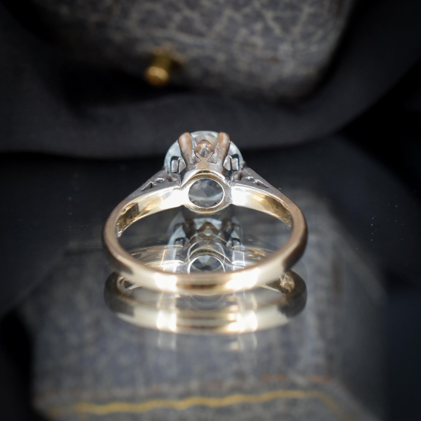 Vintage 2.0ct Round Paste Solitaire 9ct Gold Ring | Engagement