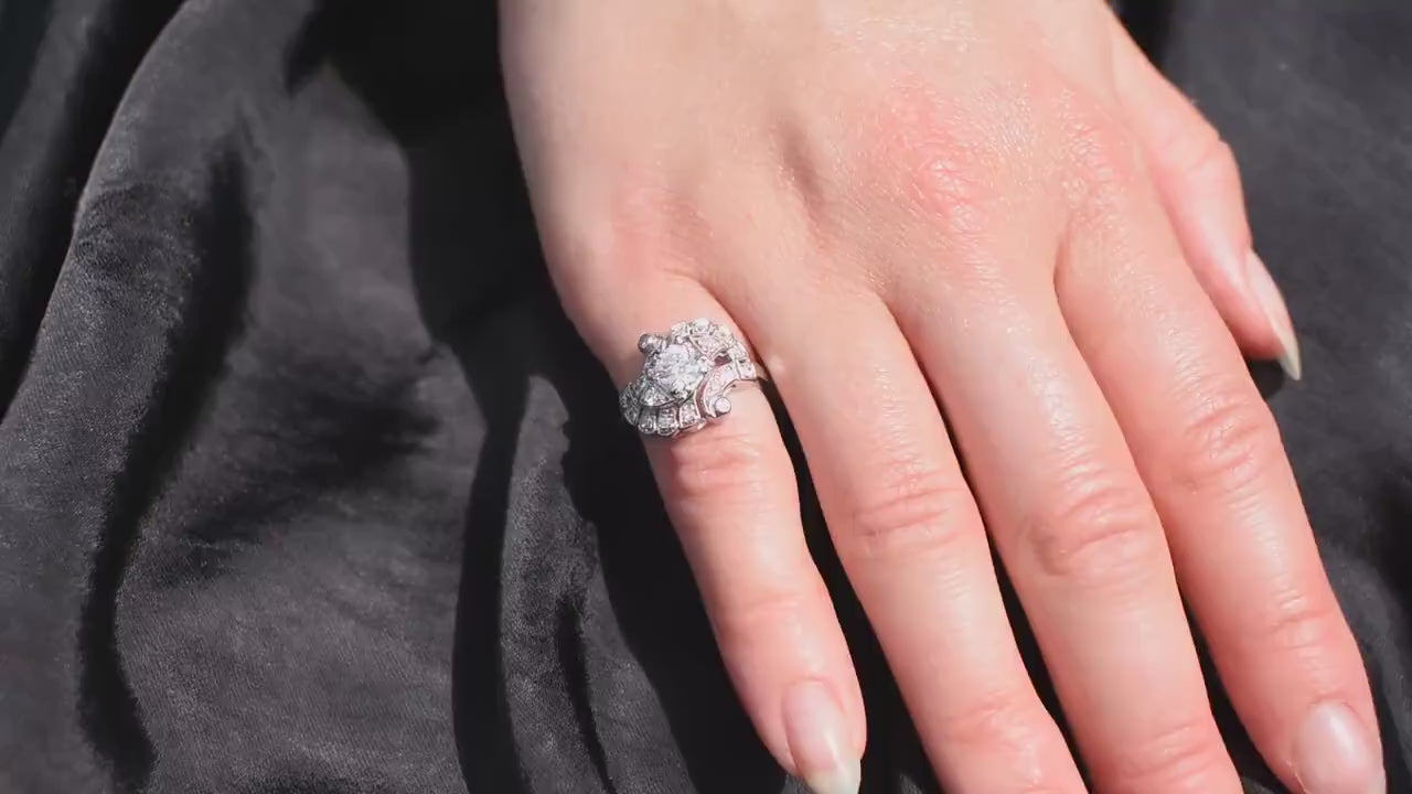 Art deco fan ring deals