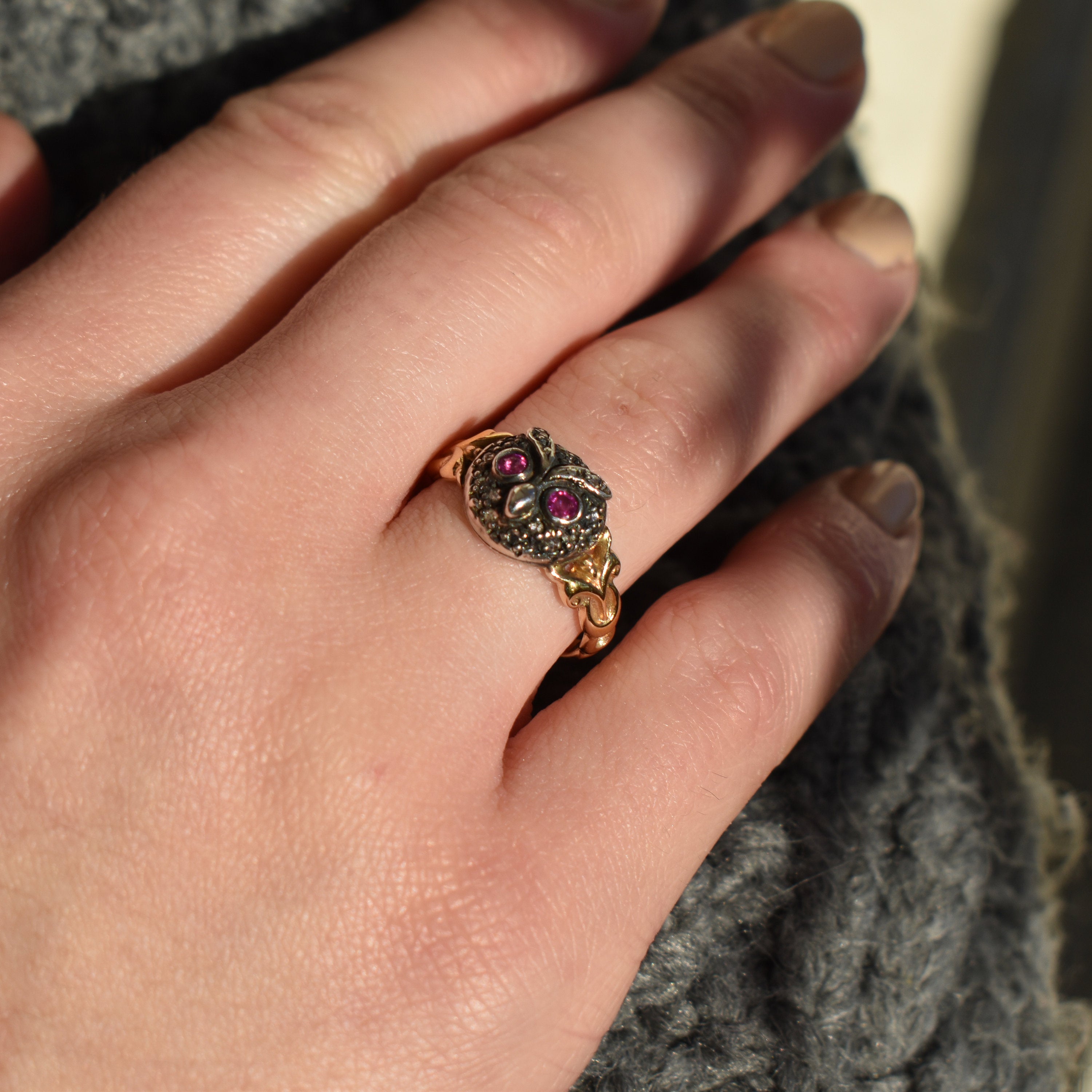 Owl wedding clearance ring