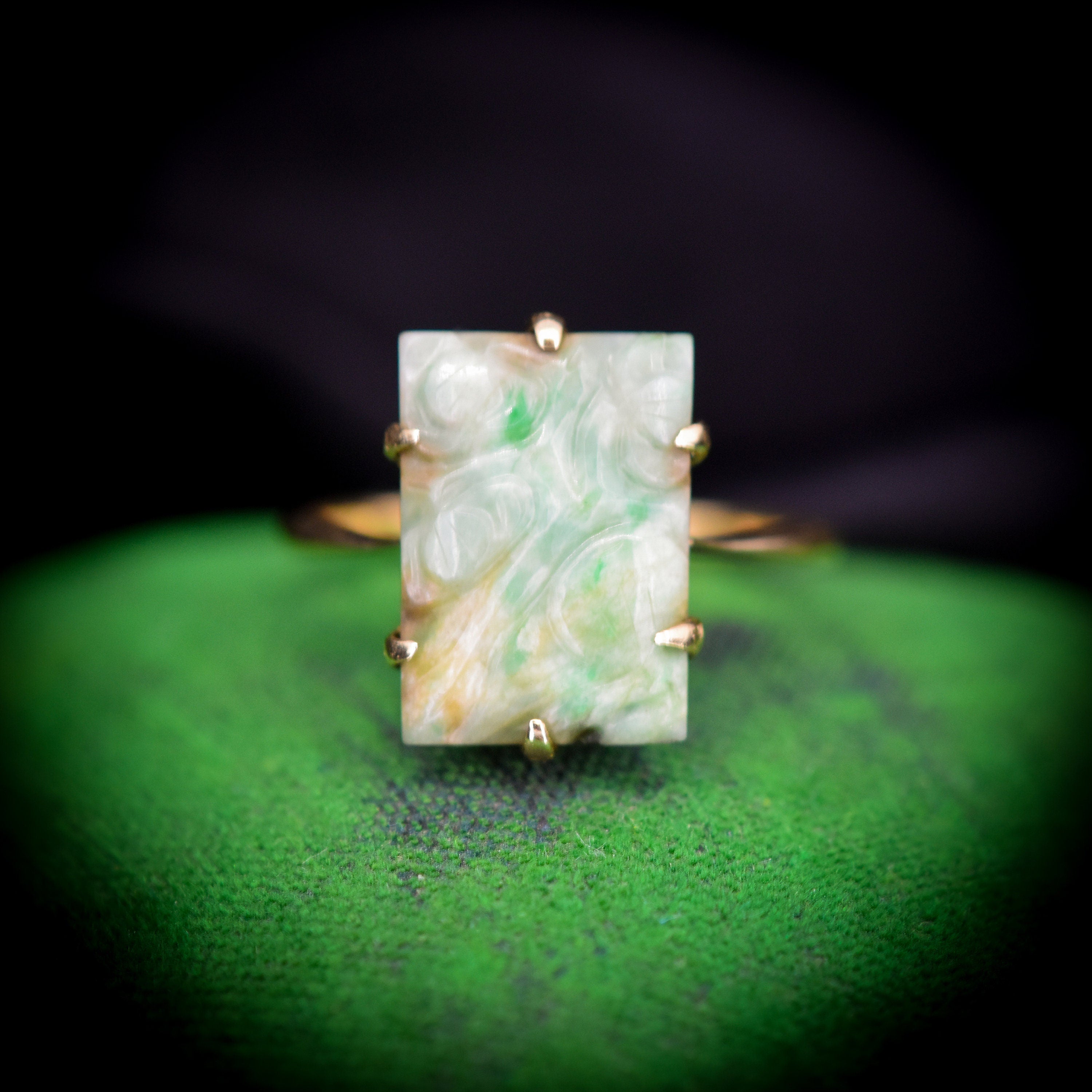 Solid hot sale jade ring