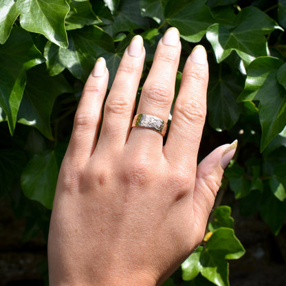 Antique Engraved Patterned Gold Wide Wedding Band Ring | Chester 1900