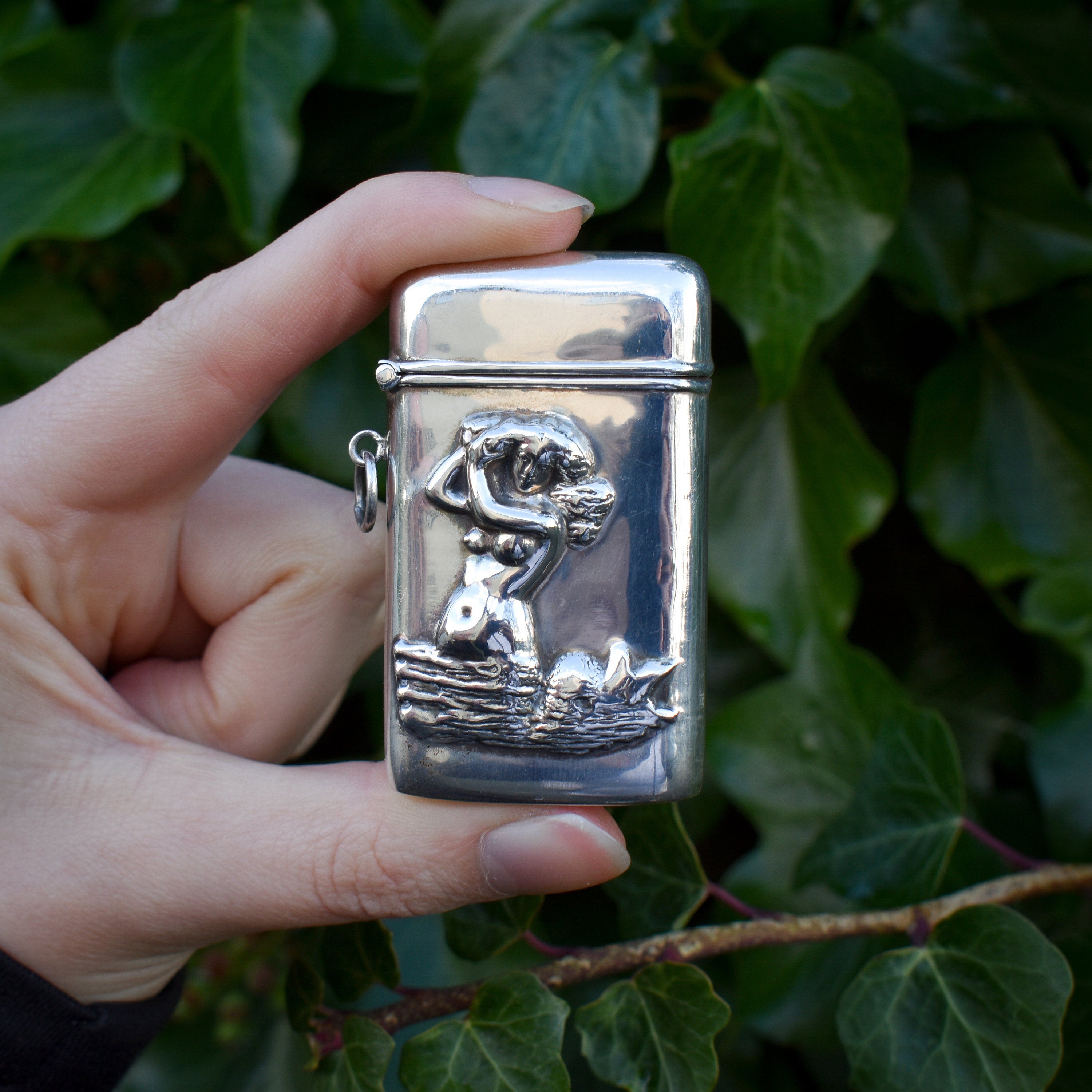 Repousse sterling silver store