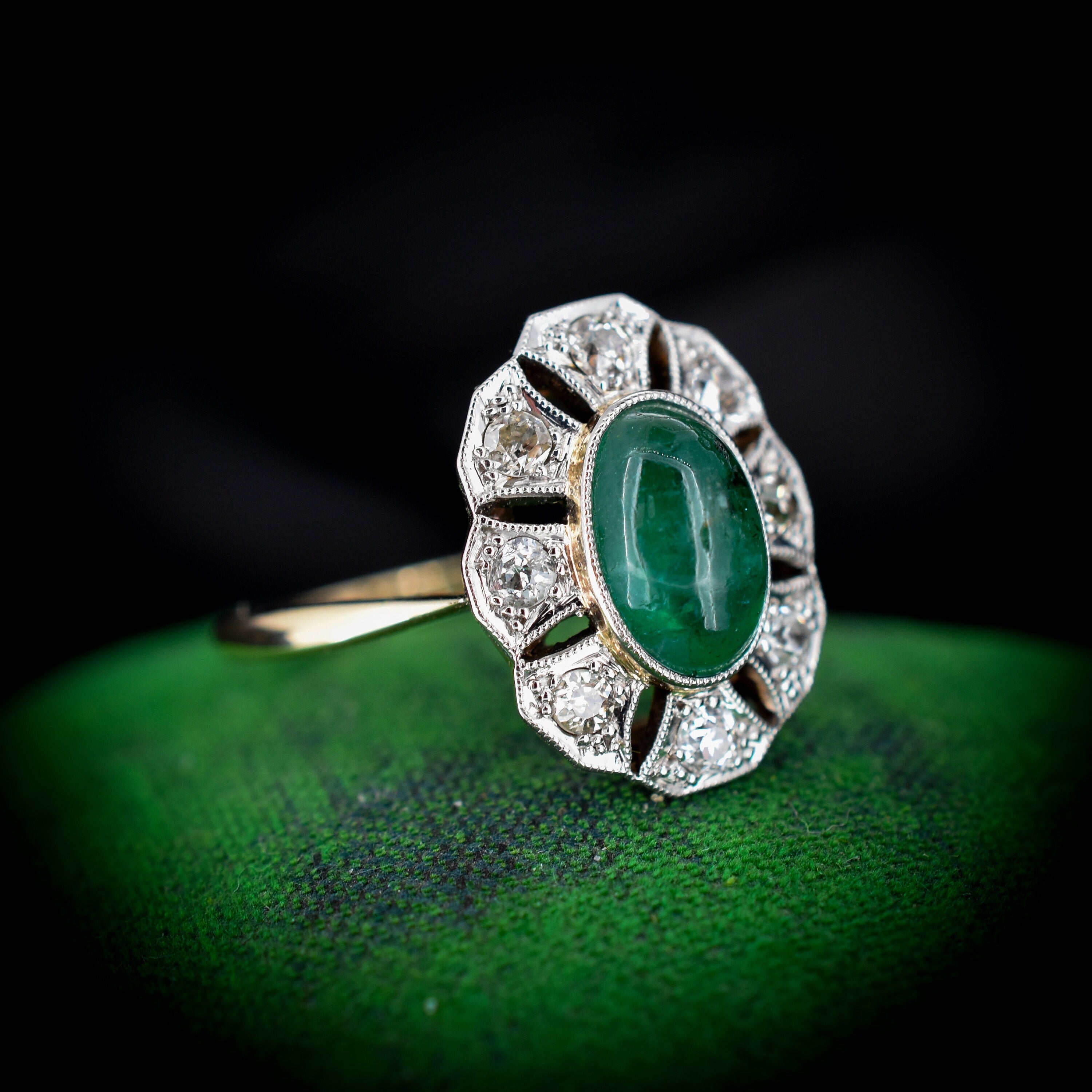 Gold Emerald Ring - Emerald Solitaire Ring - Boho Emerald Band – Adina  Stone Jewelry